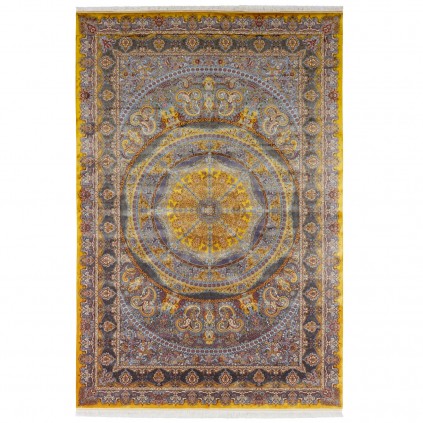 Machine-made Rug, Neoclassic Medallion, Bamboo Silk, Persian Style, Ref 800240