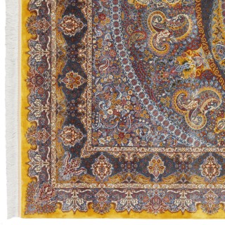 Machine-made Rug, Neoclassic Medallion, Bamboo Silk, Persian Style, Ref 800240
