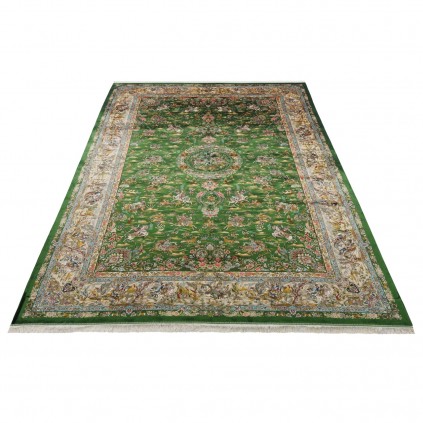 Machine-made Rug, Hunting Scene All-over, Bamboo Silk, Persian Style, Ref 800251
