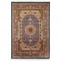 Machine-made Rug, Floral Medallion, Acrylic + Bamboo Silk, Persian Style, Ref 200254