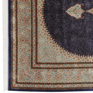 Machine-made Rug, Plain Field Medallion, Bamboo Silk, Persian Style, Ref 800259
