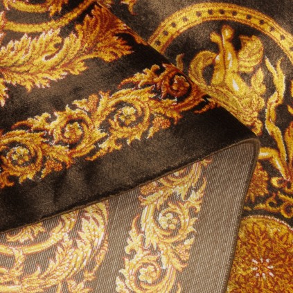 سجادة صناعية بنقشة ترنج الحقل البسيط، حرير بامبو، على الطراز الفارسي، رقم 800261