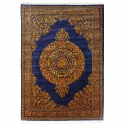 Machine-made Rug, Plain Field Medallion, Bamboo Silk, Persian Style, Ref 800266