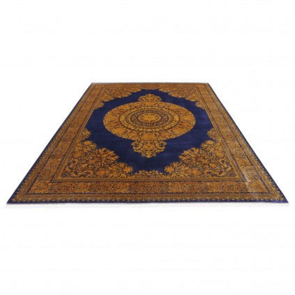 Machine-made Rug, Plain Field Medallion, Bamboo Silk, Persian Style, Ref 800266