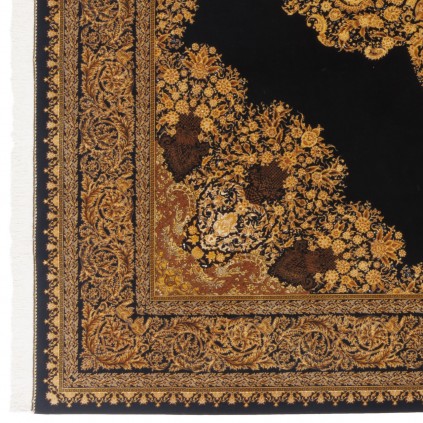 Machine-made Rug, Plain Field Medallion, Bamboo Silk, Persian Style, Ref 800266