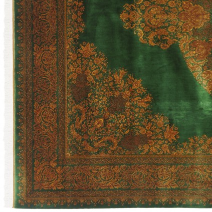 Machine-made Rug, Plain Field Medallion, Bamboo Silk, Persian Style, Ref 800266
