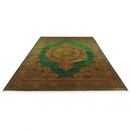 Machine-made Rug, Plain Field Medallion, Bamboo Silk, Persian Style, Ref 800266