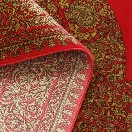 Machine-made Rug, Plain Field Medallion, Bamboo Silk, Persian Style, Ref 800266