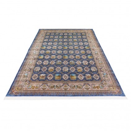 Machine-made Rug, Floral Square/Block, Acrylic + Bamboo Silk, Persian Style, Ref 200267