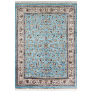 Machine-made Rug, Floral All-over Floral, Acrylic + Bamboo Silk, Persian Style, Ref 200268