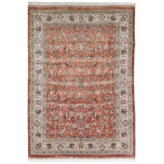 Machine-made Rug, Floral All-over Floral, Acrylic + Bamboo Silk, Persian Style, Ref 200268