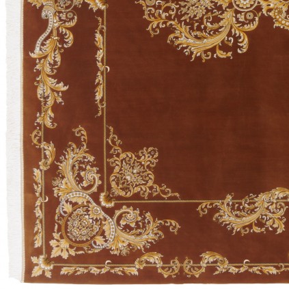 Machine-made Rug, Neoclassic Medallion, Acrylic + Bamboo Silk, Persian Style, Ref 200269