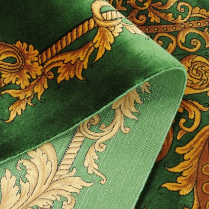 Machine-made Rug, Neoclassic Medallion, Acrylic + Bamboo Silk, Persian Style, Ref 200269