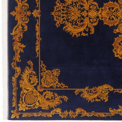Machine-made Rug, Neoclassic Medallion, Acrylic + Bamboo Silk, Persian Style, Ref 200269