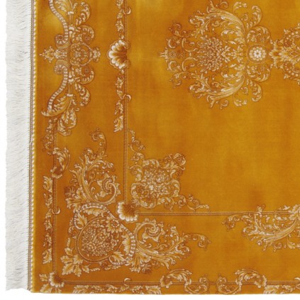 Machine-made Rug, Neoclassic Medallion, Acrylic + Bamboo Silk, Persian Style, Ref 200269