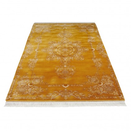 Machine-made Rug, Neoclassic Medallion, Acrylic + Bamboo Silk, Persian Style, Ref 200269