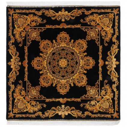 Machine-made Rug, Neoclassic Medallion, Acrylic + Bamboo Silk, Persian Style, Ref 200269