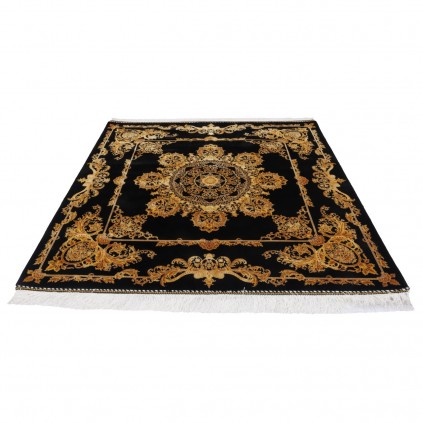 Machine-made Rug, Neoclassic Medallion, Acrylic + Bamboo Silk, Persian Style, Ref 200269