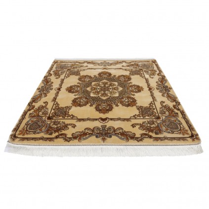 Machine-made Rug, Neoclassic Medallion, Acrylic + Bamboo Silk, Persian Style, Ref 200269