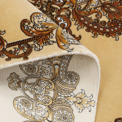 Machine-made Rug, Neoclassic Medallion, Acrylic + Bamboo Silk, Persian Style, Ref 200269