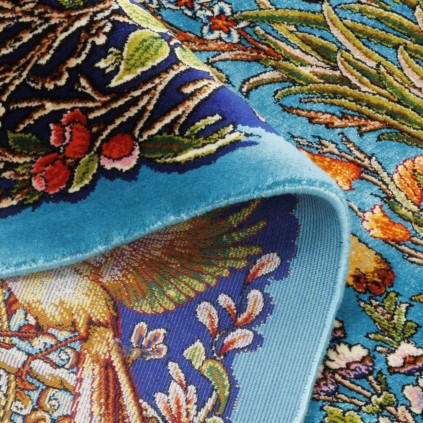 Machine-made Rug, Hunting Scene All-over, Acrylic + Bamboo Silk, Persian Style, Ref 200270