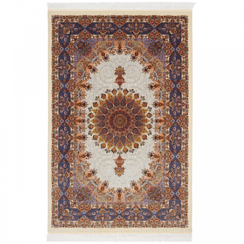 Machine-made Rug, Floral Medallion, Bamboo Silk, Persian Style, Ref 800272