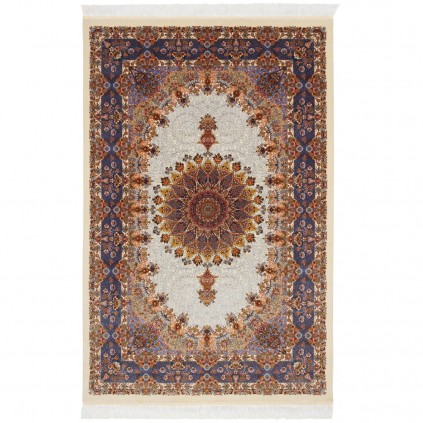 Machine-made Rug, Floral Medallion, Bamboo Silk, Persian Style, Ref 800272
