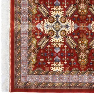 Machine-made Rug, Geometric All-over, Bamboo Silk, Persian Style, Ref 800273