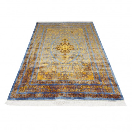 Machine-made Rug, Floral Medallion, Bamboo Silk, Persian Style, Ref 800275