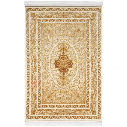 Machine-made Rug, Floral Medallion, Bamboo Silk, Persian Style, Ref 800275