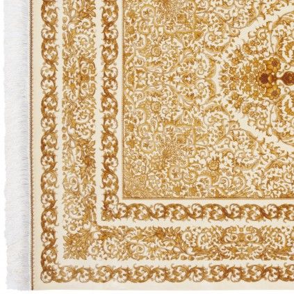 Machine-made Rug, Floral Medallion, Bamboo Silk, Persian Style, Ref 800275