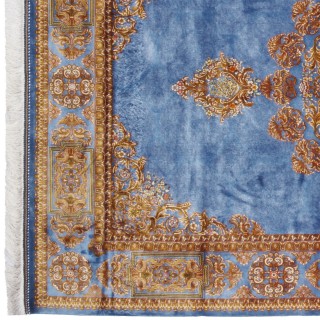 Machine-made Rug, Plain Field Medallion, Bamboo Silk, Persian Style, Ref 800277