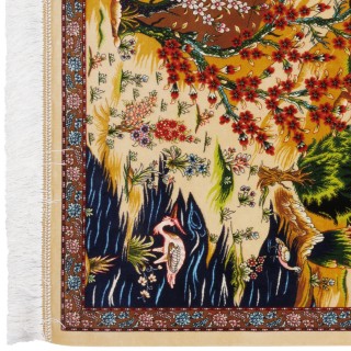Machine-made Rug, Landscape All-over, Bamboo Silk, Persian Style, Ref 800279