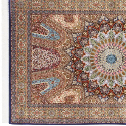 Machine-made Rug, Floral Dome, Bamboo Silk, Persian Style, Ref 800284