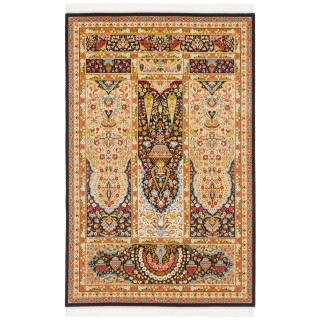 Machine-made Rug, Floral Framed, Bamboo Silk, Persian Style, Ref 800287
