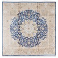 Machine-made Rug, Floral Corner Medallion, Acrylic + Bamboo Silk, Persian Style, Ref 200288