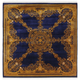 Machine-made Rug, Neoclassic Medallion, Bamboo Silk, Persian Style, Ref 800290