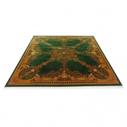 سجادة صناعية بنقشة ترنج الكلاسيكية الجديدة، حرير بامبو، على الطراز الفارسي، رقم 800290