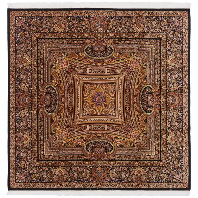 سجادة صناعية بنقشة كامل عصري، حرير بامبو، على الطراز الفارسي، رقم 800291