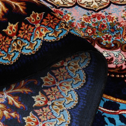 Machine-made Rug, Neoclassic Medallion, Acrylic + Bamboo Silk, Persian Style, Ref 200292