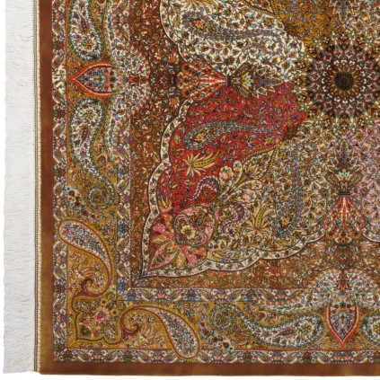Machine-made Rug, Neoclassic All-over, Bamboo Silk, Persian Style, Ref 800294