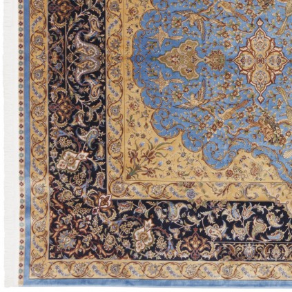 Machine-made Rug, Flowers & Birds All-over, Bamboo Silk, Persian Style, Ref 800327