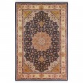 Machine-made Rug, Floral Corner Medallion, Bamboo Silk, Persian Style, Ref 800329