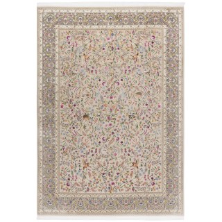 Machine-made Rug, Flowers & Birds All-over, Bamboo Silk, Persian Style, Ref 800332