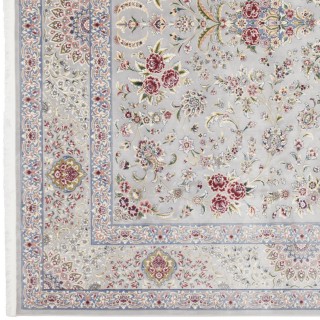 Machine-made Rug, Floral Medallion, Bamboo Silk, Persian Style, Ref 800333