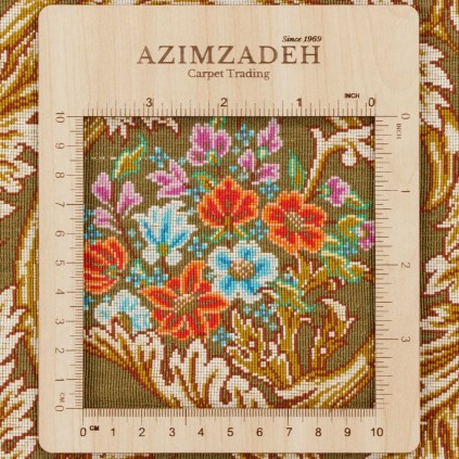 Handwoven Carpet, Corner Medalion Layout, All Silk, Qom, 292 × 400 cm Ref 11100633