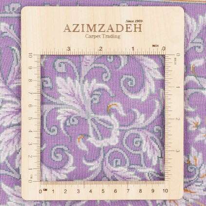 فرش دستباف طرح لچک ترنج تمام ابریشم قم 133 × 205 کد 10200403