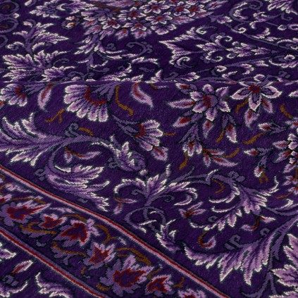 فرش دستباف طرح لچک ترنج تمام ابریشم قم 133 × 205 کد 10200403