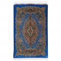 Handwoven Carpet, Corner Medallion Layout, All Silk, Qom, 127 × 197 cm Ref 10200407