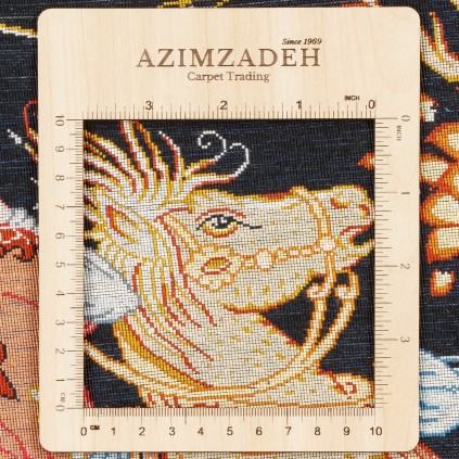 فرش دستباف طرح سراسر تمام ابریشم قم 137 × 206 کد 10200413